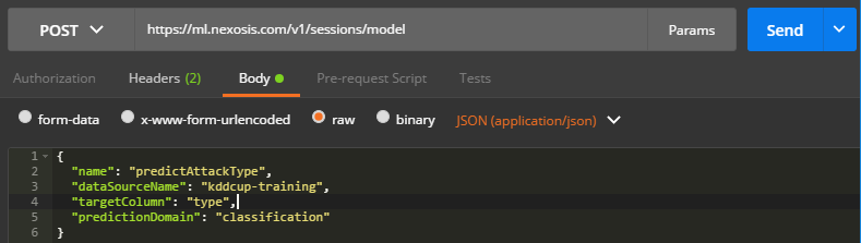 Set the JSON Body